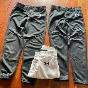 Lot of 3 Under Armour baseball pants